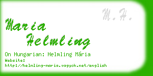 maria helmling business card